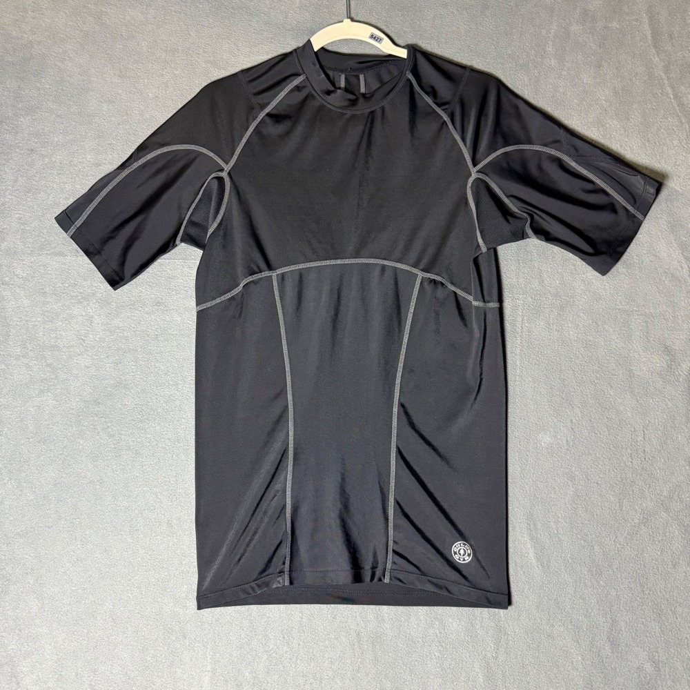Golds Gym Mens XL Black Compression Shirt Short Sleeve Athletic Workout Top